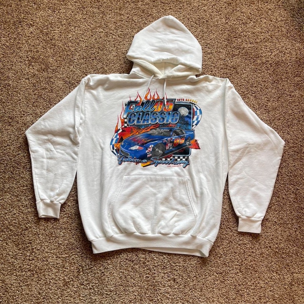 Classic White Graphic Hoodie
